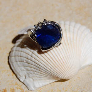 Kék köves gyűrű