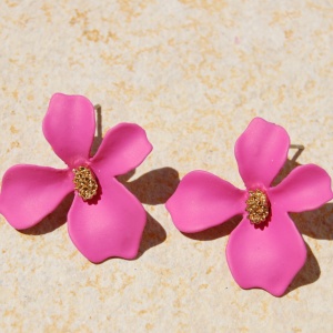 Virág fülbevaló (pink)