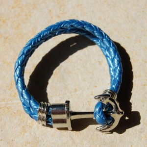 Horgonyos karkötő (kék)